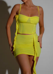 DIDI - Yellow Bow Top & Skirt