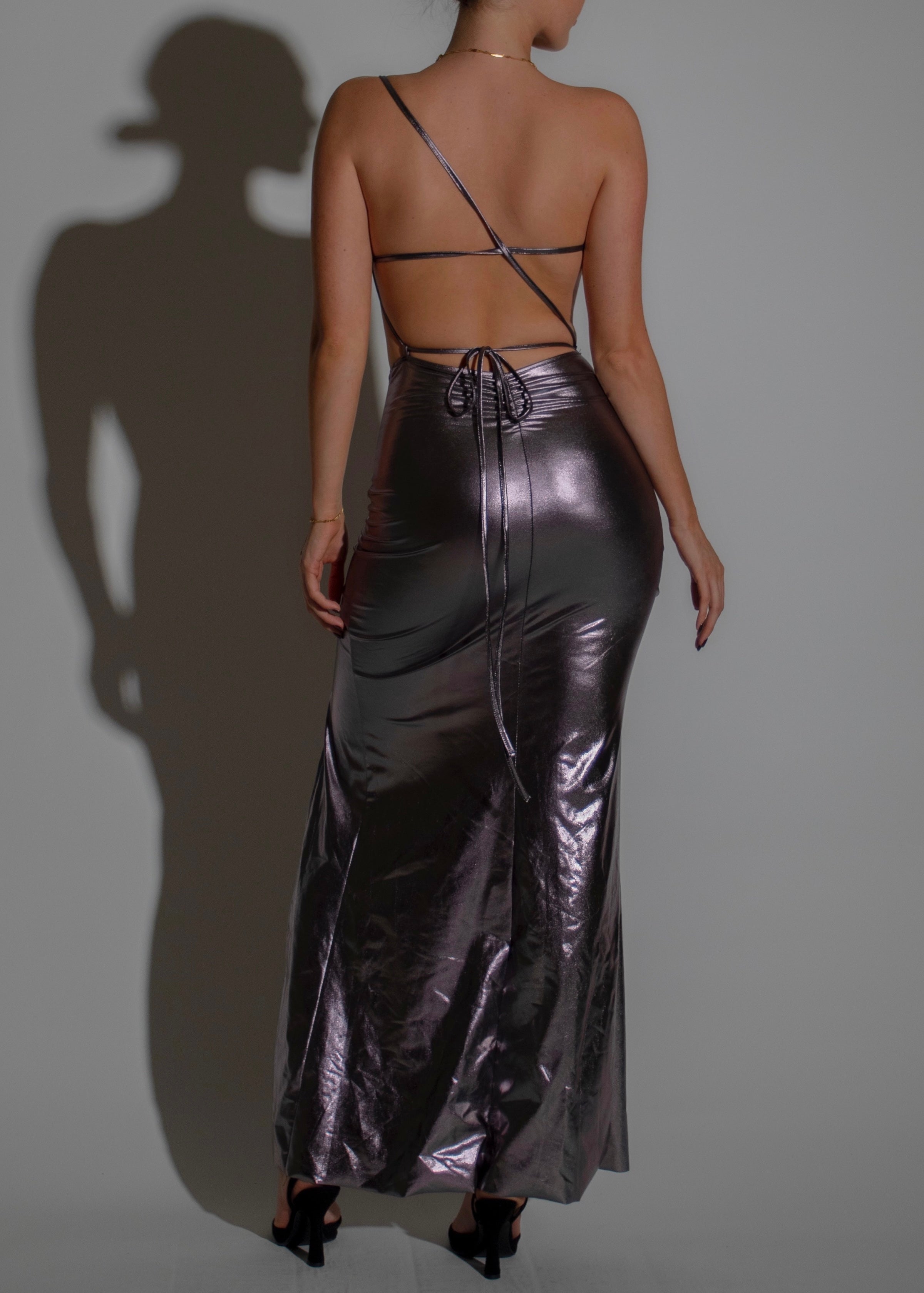 IRIS - Metallic Maxi Dress