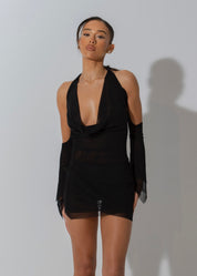 ZADE BLACK MINI DRESS