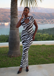 ALBA - Zebra Maxi Dress