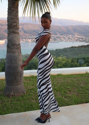 ALBA - Zebra Maxi Dress