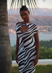 ALBA - Zebra Maxi Dress