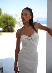 GEORGINA - Beige Mini Dress