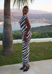 ALBA - Zebra Maxi Dress