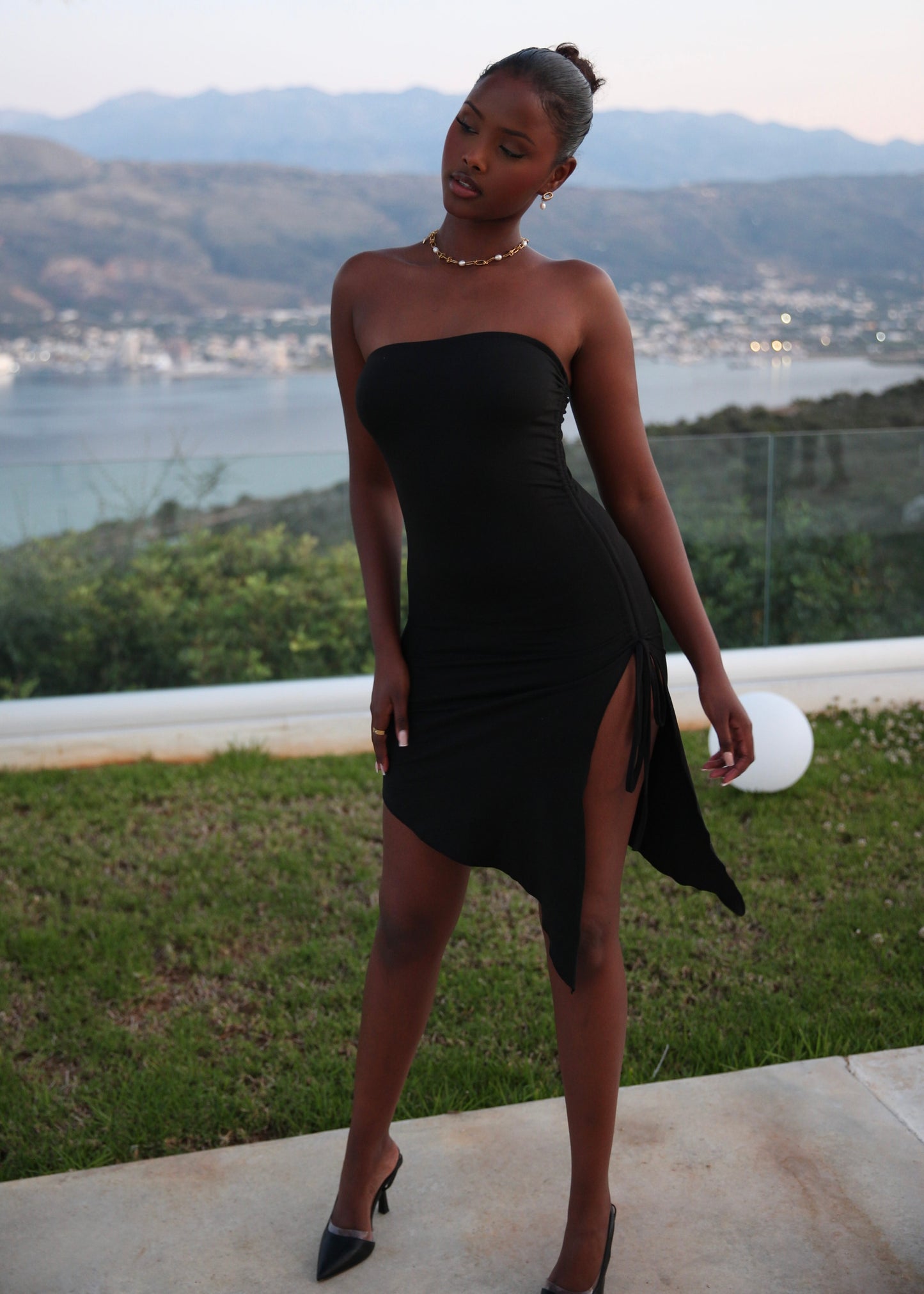 AMELIA - Black Mini Dress