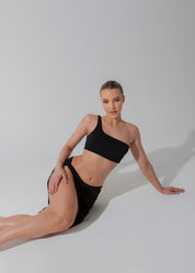 VIVICA - Black Asymmetric Two Piece