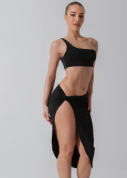 VIVICA - Black Asymmetric Two Piece