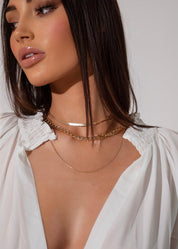 GOLD SNAKE & MULTI CHAIN NECKLACE