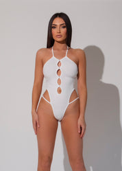 DEDE - White Ribbed Bodysuit - SALE