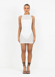 IMOGEN - White Mesh Dress