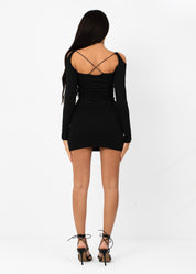 LAYLA - Black Long Sleeve Bodycon Dress