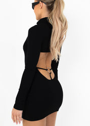 OLIVIA - Black Bodycon Mini Dress