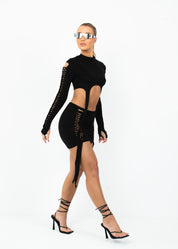 CAMI - Black Cut Out Two Piece