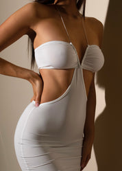 ABIGAIL - White Strappy Mini Dress - SALE