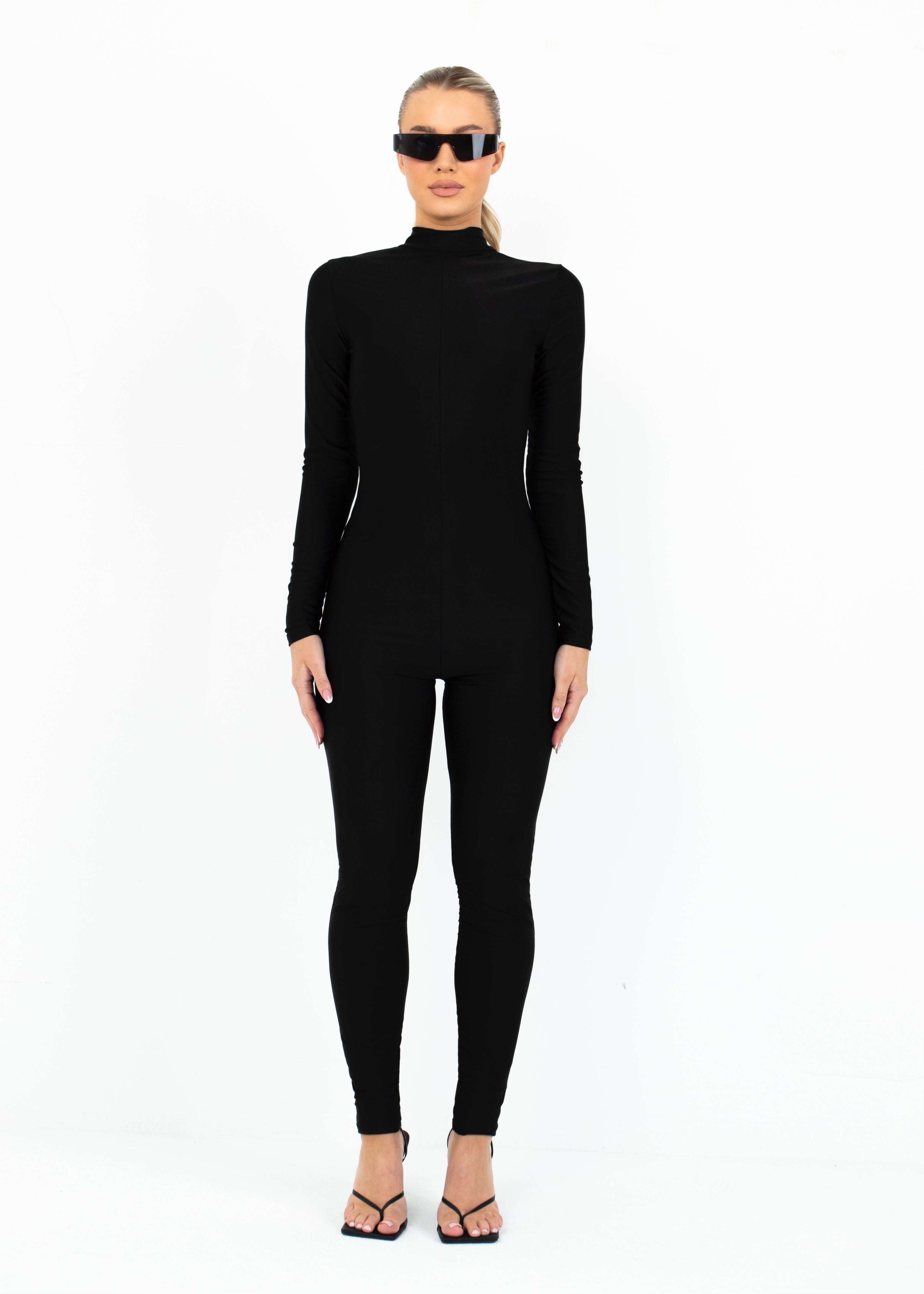 GRACE - Black Jumpsuit Long Sleeves