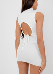 THEA - White Two Piece Crop Top & Mini Skirt