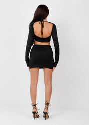MIA - Black Crop Top & Mini Skirt