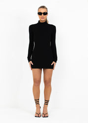 OLIVIA - Black Bodycon Mini Dress