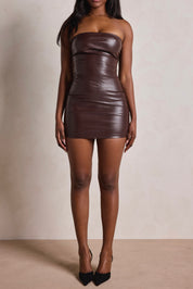 THE KIKI BROWN LATEX DRESS