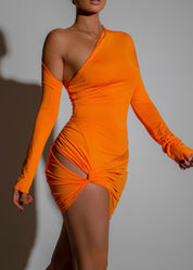 HEIDI - Orange Mini Dress