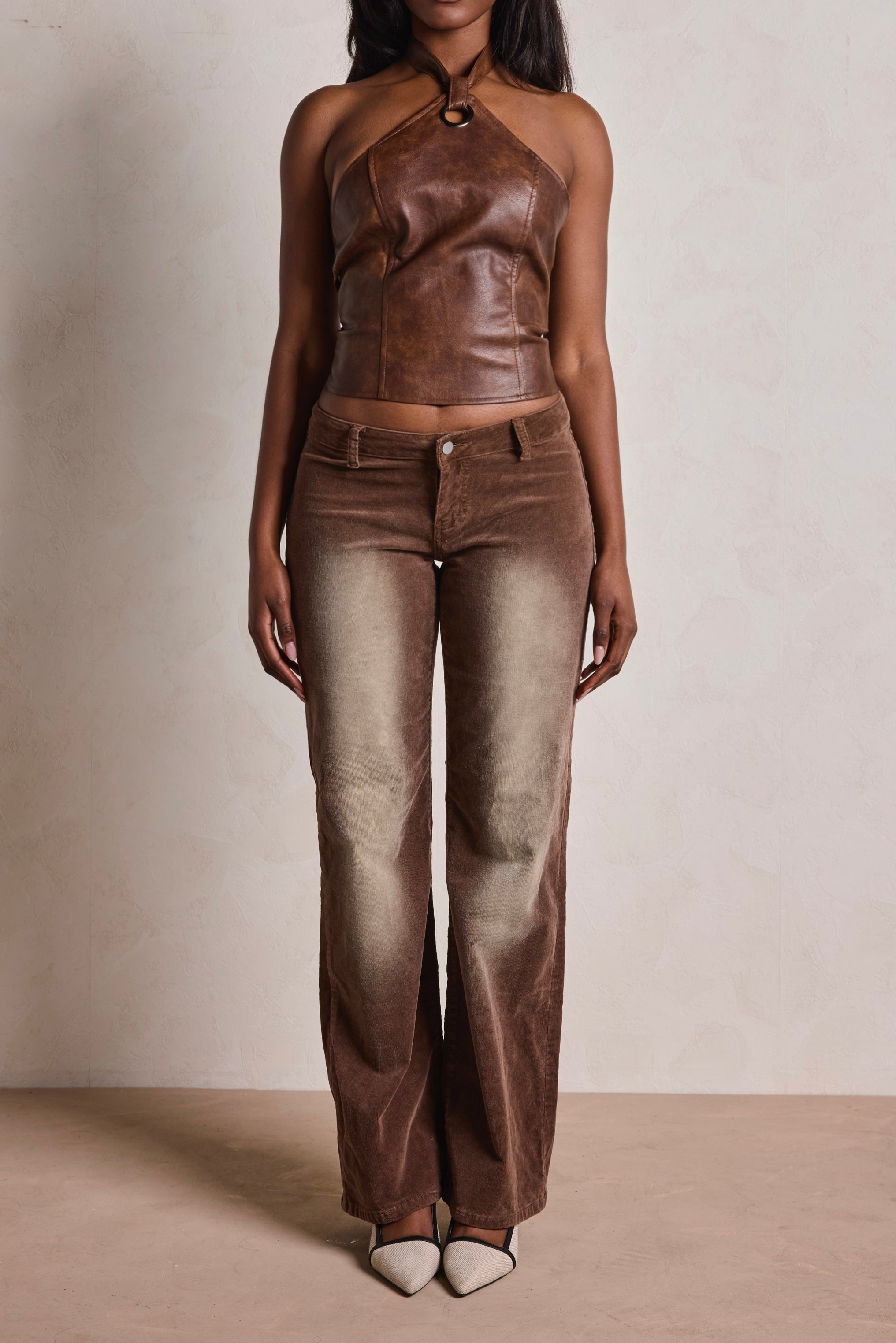 THE FAUX LEATHER TOP