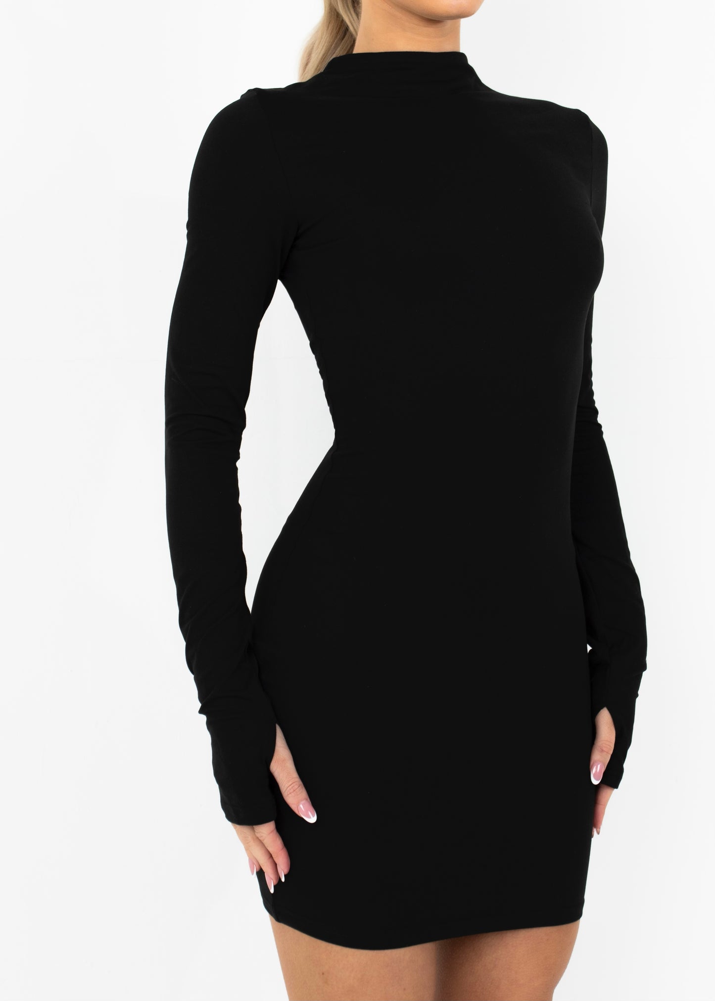 LEIA - Black Bodycon Mini Dress