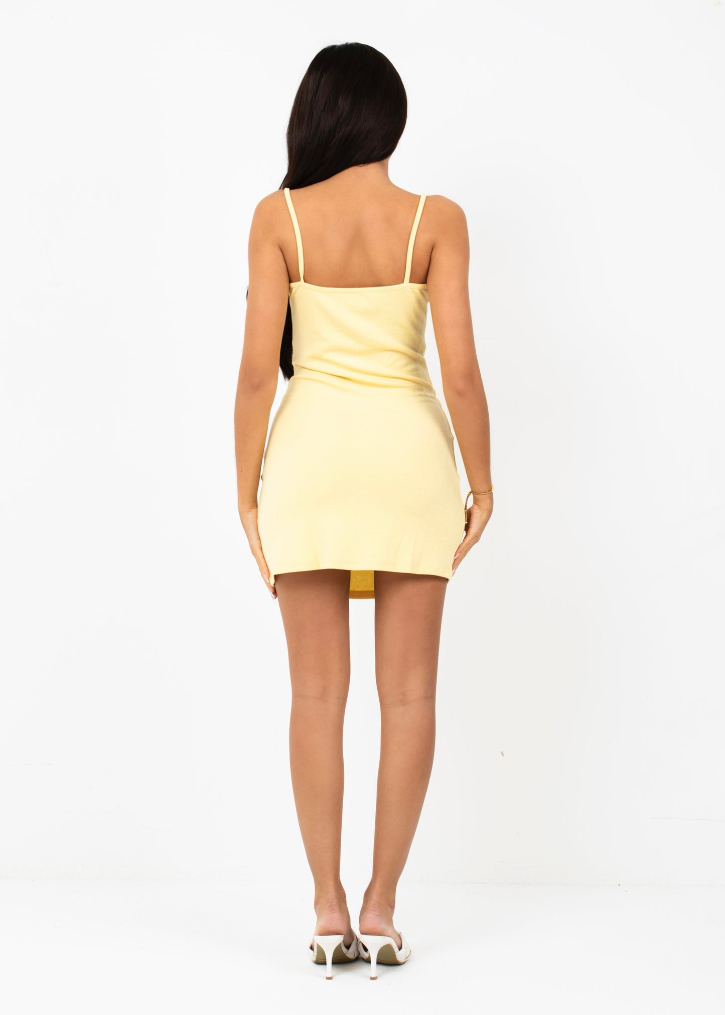 NISHA - Yellow Strap Mini Dress