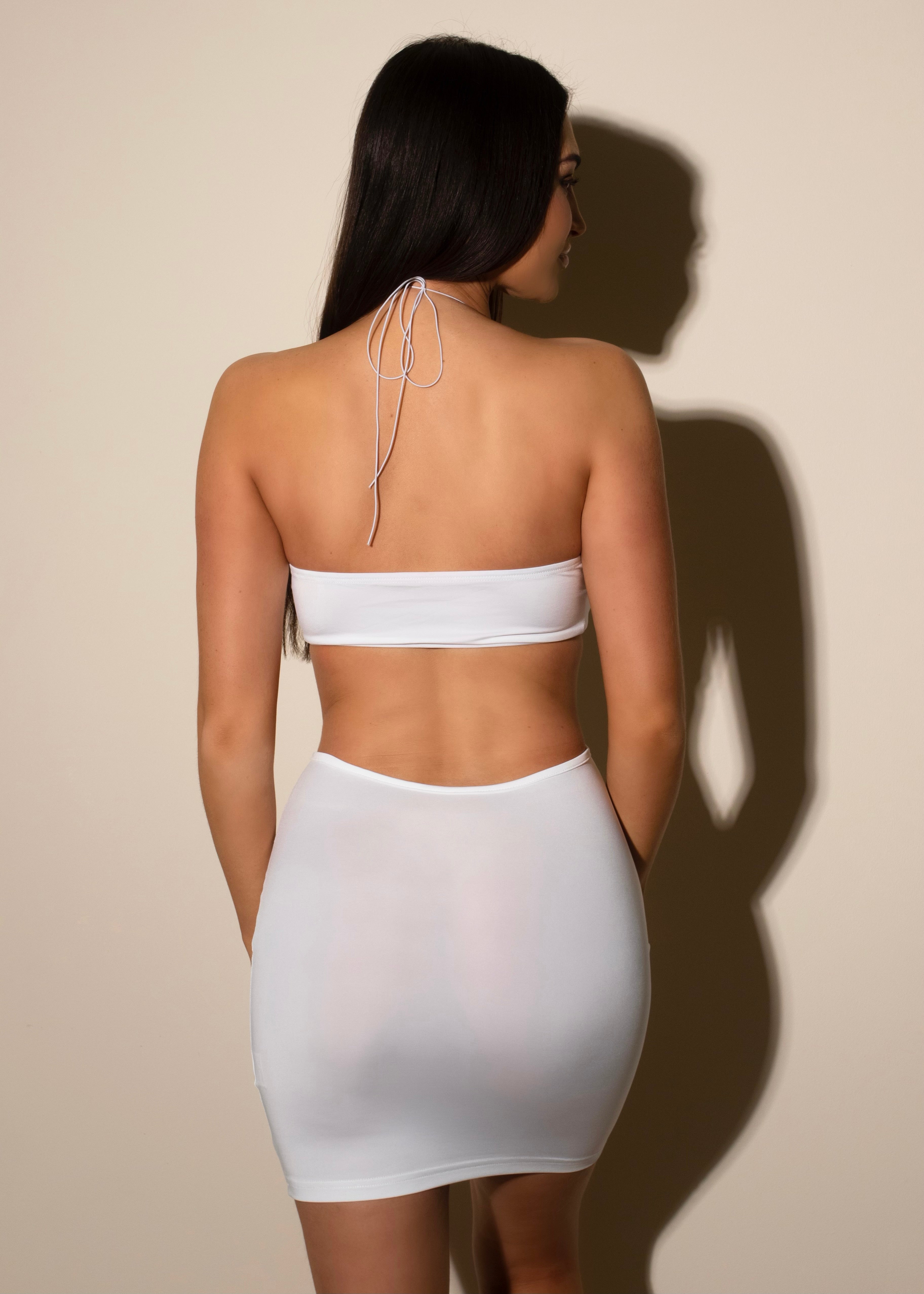 ABIGAIL - White Strappy Mini Dress - SALE