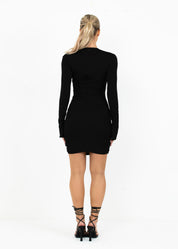 ALETTE - Black Bodycon Mini Dress
