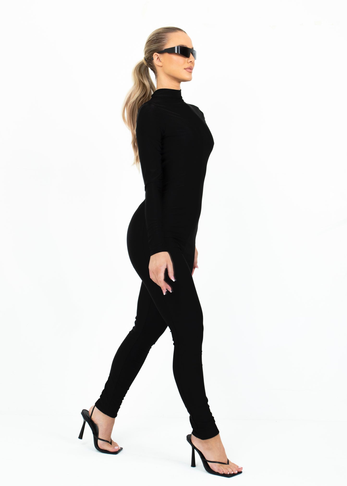 GRACE - Black Jumpsuit Long Sleeves